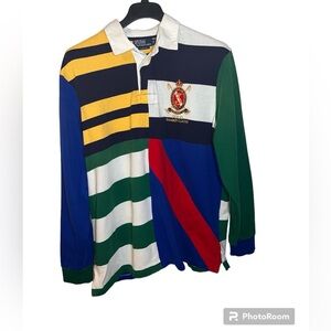 Classic Fit Patchwork Jersey Rugby Shirt